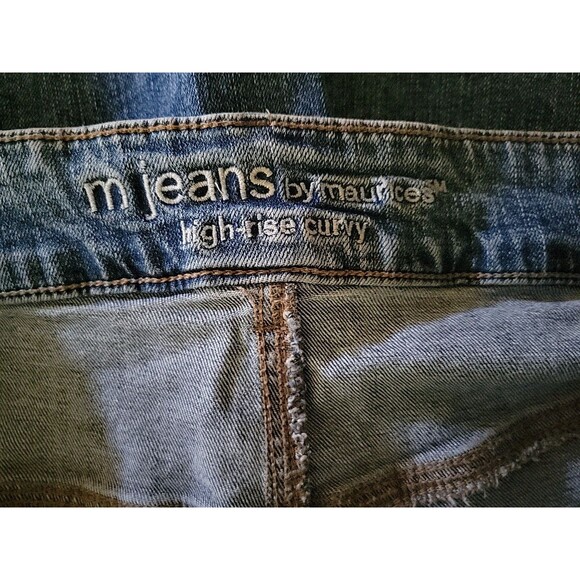 Maurices Womens Plus Size 20W Raw Hem Stretch Jeans Distressed - Picture 7 of 9
